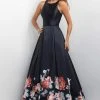 Formal Gowns Blush By Alexia Designs - 11136 Sleeveless Mikado Floral Detail Gown