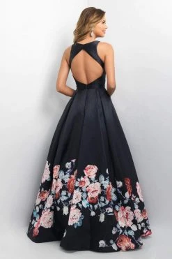 Formal Gowns Blush By Alexia Designs - 11136 Sleeveless Mikado Floral Detail Gown