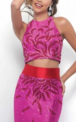 Blush By Alexia Designs - 11319 Jewel Toned Jewel Mikado Trumpet Gown