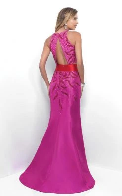 Blush By Alexia Designs - 11319 Jewel Toned Jewel Mikado Trumpet Gown
