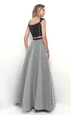 Blush By Alexia Designs - 11336 Straight-Across Two-Piece Mikado Gown