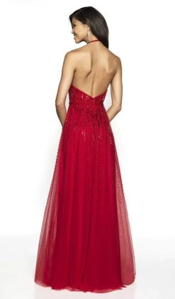 Blush By Alexia Designs - 11756 Beaded Halter Tulle A-line Dress Formal Gowns