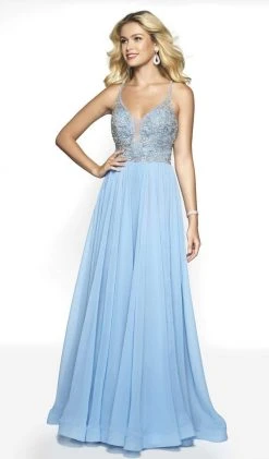 Formal Gowns Blush By Alexia Designs - 11780 Beaded Deep V-neck Chiffon A-Line Dress 7 Formal Gowns Blush By Alexia Designs - 11780 Beaded Deep V-neck Chiffon A-Line Dress