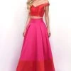 Formal Gowns Blush By Alexia Designs - 5620 Vibrant Off-Shoulder Sleek A-Line Gown