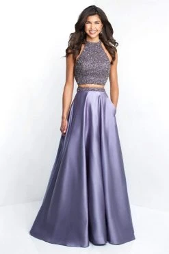 Formal Gowns Blush By Alexia Designs - 5651 Embellished High Halter A-line Dress