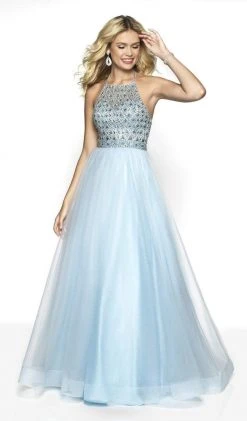 Blush By Alexia Designs - 5708 Beaded Halter Tulle Ballgown Formal Gowns