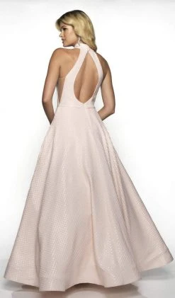 Blush By Alexia Designs - 5709 High Halter Ballgown With Open Back