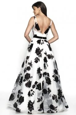 Blush By Alexia Designs - 5722 Illusion Bateau Floral Dress