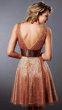 Blush By Alexia Designs - 9131 Sparkling V-Neck Cocktail Dress Cocktail Dresses 7 Blush By Alexia Designs - 9131 Sparkling V-Neck Cocktail Dress Cocktail Dresses