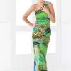 Blush By Alexia Designs - 9379 Asymmetrical Animal Print Sheath Gown Formal Gowns
