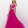 Blush By Alexia Designs - 9708 Sleeveless V-Neck Pleated Long Dress 2 Blush By Alexia Designs - 9708 Sleeveless V-Neck Pleated Long Dress