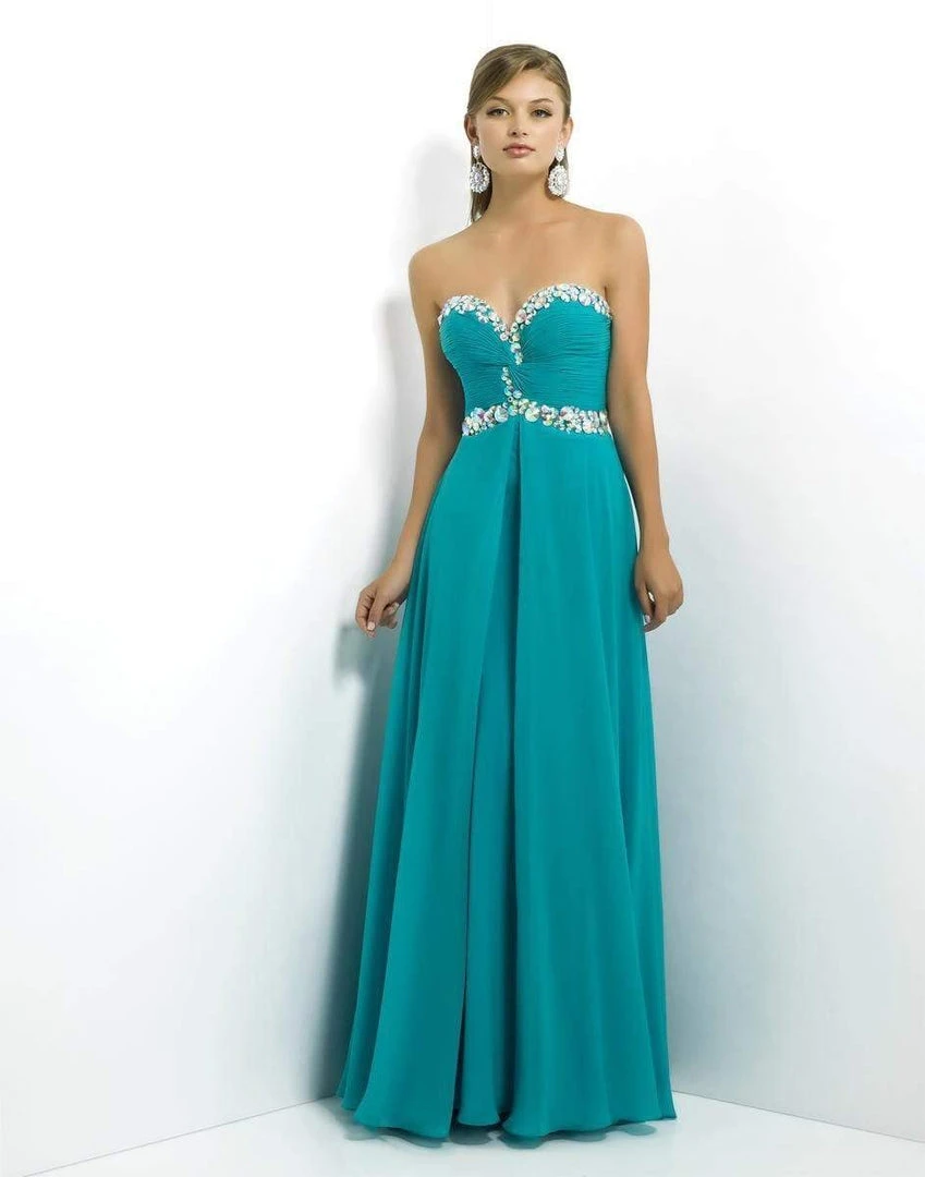 Blush By Alexia Designs - 9763 Shirred Sweetheart Chiffon A-Line Gown 5 Blush By Alexia Designs - 9763 Shirred Sweetheart Chiffon A-Line Gown