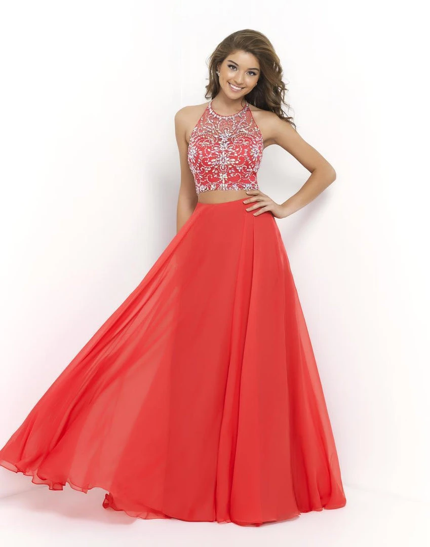 Blush By Alexia Designs - 9935 Two Piece Halter Long Gown Formal Gowns 7 Blush By Alexia Designs - 9935 Two Piece Halter Long Gown Formal Gowns