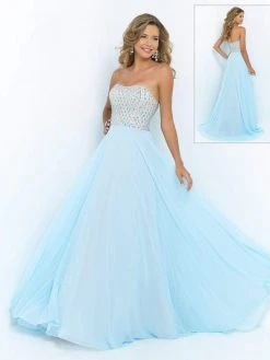 Blush By Alexia Designs - Bejeweled Sweetheart Chiffon Gown X207