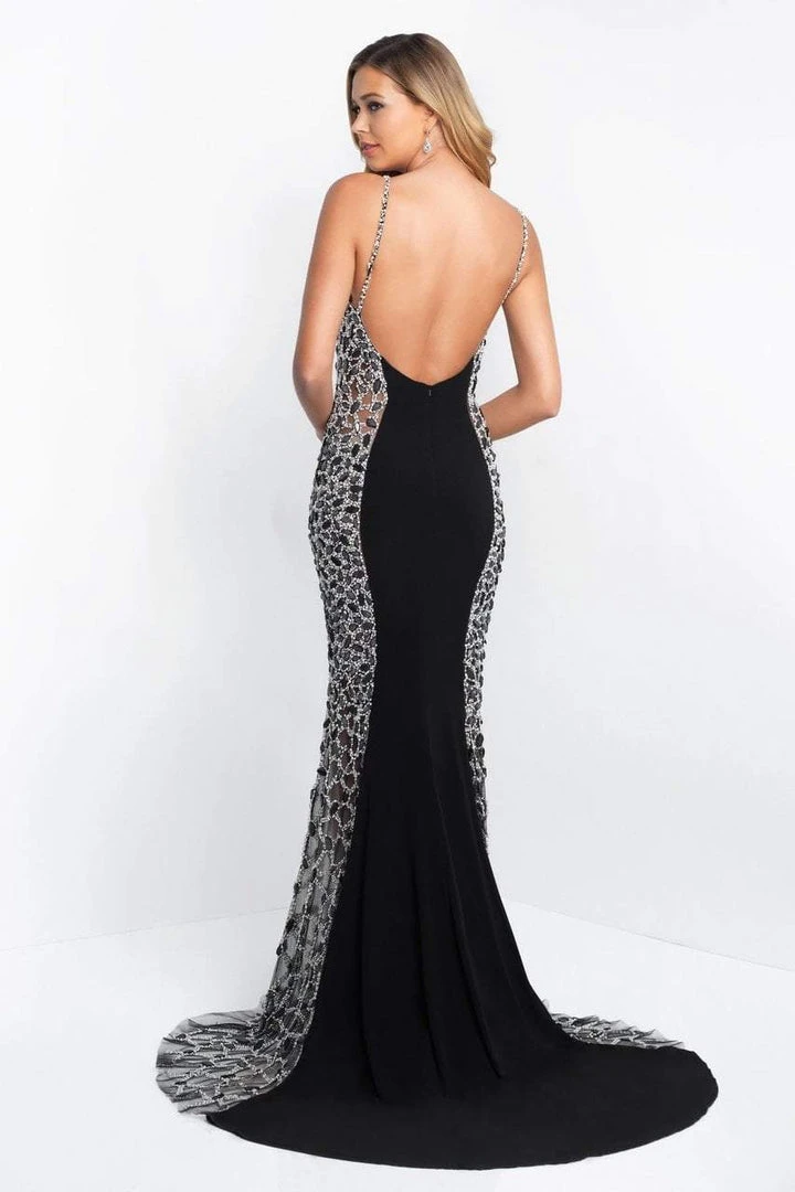 Blush By Alexia Designs - C1003 Beaded V-neck Sheath Dress 4 Blush By Alexia Designs - C1003 Beaded V-neck Sheath Dress