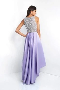 Formal Gowns Blush By Alexia Designs - C1037 Beaded Bateau Neck High Low Dress