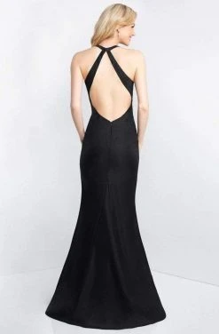 Blush By Alexia Designs - C1040 Sleek Floral Print Halter Sheath Dress