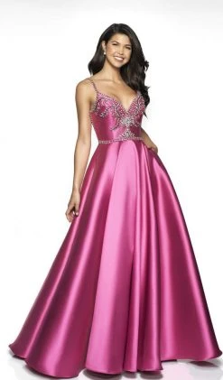 Blush By Alexia Designs - C2020 Jeweled Backless Mikado Gown Formal Gowns