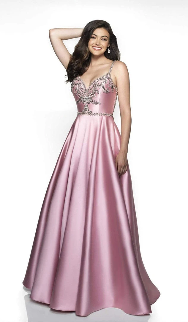 Blush By Alexia Designs - C2020 Jeweled Backless Mikado Gown Formal Gowns 5 Blush By Alexia Designs - C2020 Jeweled Backless Mikado Gown Formal Gowns