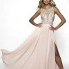 Formal Gowns Blush By Alexia Designs - C2081 Beaded A-Line Dress With Slit 2 Formal Gowns Blush By Alexia Designs - C2081 Beaded A-Line Dress With Slit