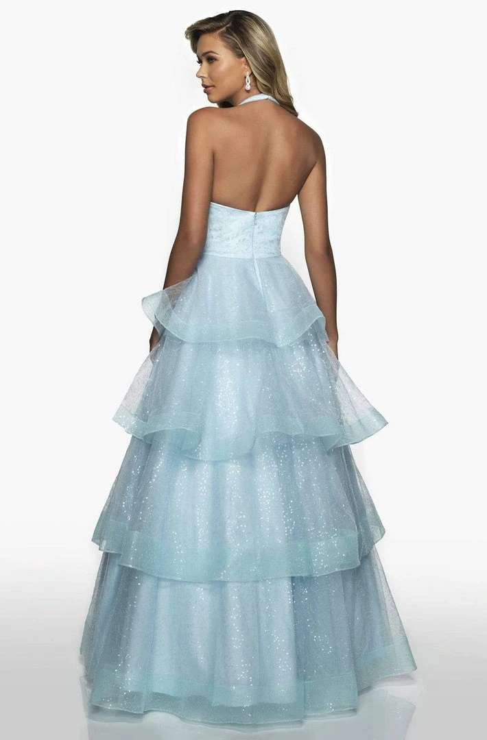 Blush By Alexia Designs - C2107 Plunging Halter Ruffled Gown Formal Gowns 4 Blush By Alexia Designs - C2107 Plunging Halter Ruffled Gown Formal Gowns