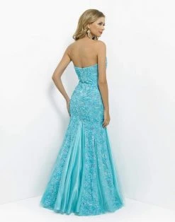 Formal Gowns Blush By Alexia Designs - Embroided Floral Strapless Mermaid Gown 9582