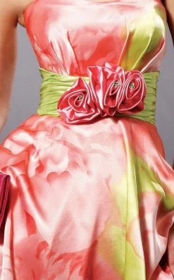 Blush By Alexia Designs - Floral Semi-Sweetheart Cocktail Dress 9128