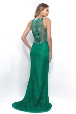 Blush By Alexia Designs - Halter Style Jewel Long Sheath Dress 11111