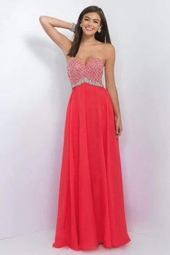 Formal Gowns Blush By Alexia Designs - Lovely Crystal Encrusted A-Line Gown 11050
