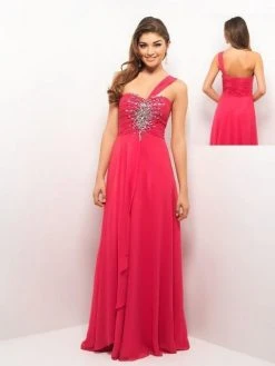Formal Gowns Blush By Alexia Designs - One Shoulder Strap Evening Gown X057