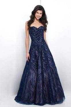 Formal Gowns Blush By Alexia Designs - Sequined Strapless Fitted Gown 11395
