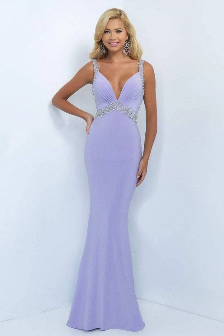 Formal Gowns Blush By Alexia Designs - Sequined V-Neck Jersey Sheath Dress 11032 5 Formal Gowns Blush By Alexia Designs - Sequined V-Neck Jersey Sheath Dress 11032