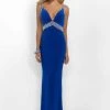 Formal Gowns Blush By Alexia Designs - Sequined V-Neck Jersey Sheath Dress 11032