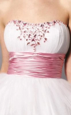 Cocktail Dresses Blush By Alexia Designs - Strapless Embellished Cocktail Dress 9126