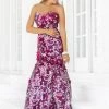 Blush By Alexia Designs - Strapless Floral Sequined Trumpet Gown 9336 1 Blush By Alexia Designs - Strapless Floral Sequined Trumpet Gown 9336