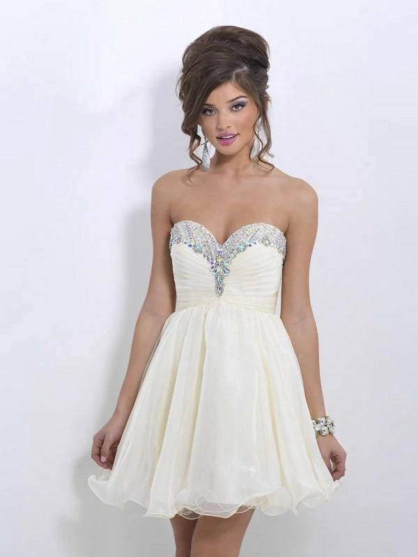 Formal Gowns Blush By Alexia Designs - Strapless Plated Cocktail Dress X156 3 Formal Gowns Blush By Alexia Designs - Strapless Plated Cocktail Dress X156