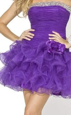 Blush By Alexia Designs - Strapless Ruffled Cocktail Dress X001 5 Blush By Alexia Designs - Strapless Ruffled Cocktail Dress X001