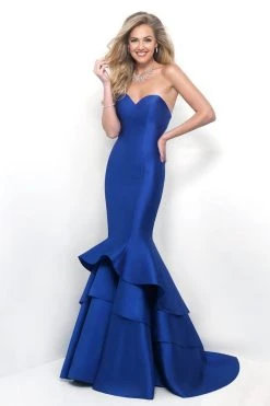 Blush By Alexia Designs Strapless Sweetheart Mermaid Gown In Sapphire Blue 11320 Formal Gowns