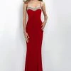 Blush By Alexia Designs - Sweetheart Paneled Jersey Sheath Gown 11012
