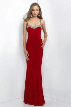 Blush By Alexia Designs - Sweetheart Paneled Jersey Sheath Gown 11012