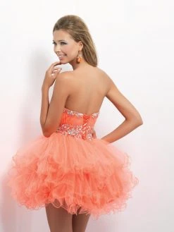 Blush By Alexia Designs - Sweetheart Ruffled Tulle Cocktail Dress 9664