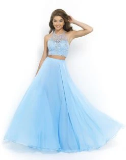 Formal Gowns Blush By Alexia Designs - Two Piece Halter Long Gown 9935