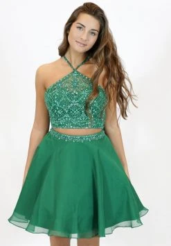 Formal Gowns Blush By Alexia Designs - Two-Piece Ornate Illusion Halter Dress 11376 7 Formal Gowns Blush By Alexia Designs - Two-Piece Ornate Illusion Halter Dress 11376