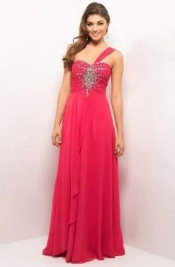 Blush By Alexia Designs - X057 One Shoulder Strap Evening Gown