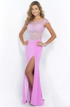 Formal Gowns Blush By Alexia Designs - X229 Beaded Illusion Fitted Evening Dress