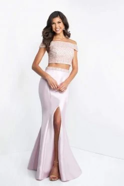 Blush By Alexia Designs Formal Gowns Blush - C1009 Two Piece Beaded Shimmer Mikado Mermaid Dress