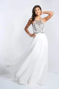 Blush By Alexia Designs Blush - C1036 Crystal Adorned Illusion Jewel A-Line Gown