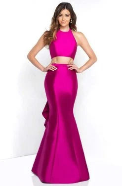 Blush By Alexia Designs Blush - C1078 Halter Neck Two-Piece Mikado Mermaid Gown