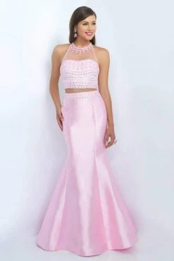 Blush By Alexia Designs Blush - Crystal-encrusted Halter Neck Trumpet Gown 11084 7 Blush By Alexia Designs Blush - Crystal-encrusted Halter Neck Trumpet Gown 11084