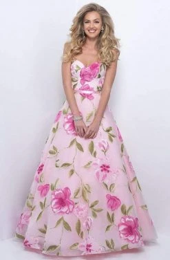 Blush By Alexia Designs Blush - Dainty Sweetheart Floral Print A-Line Gown 5621 8 Blush By Alexia Designs Blush - Dainty Sweetheart Floral Print A-Line Gown 5621
